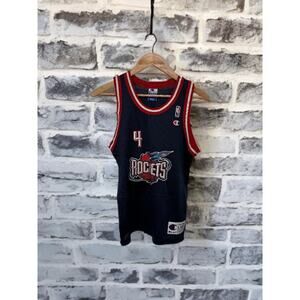 Vintage Hakeem Olajuwon Jersey BOYS SZ L Champion Houston Rockets NBA 90's